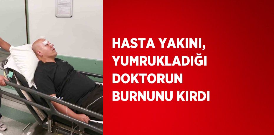 HASTA YAKINI, YUMRUKLADIĞI DOKTORUN BURNUNU KIRDI