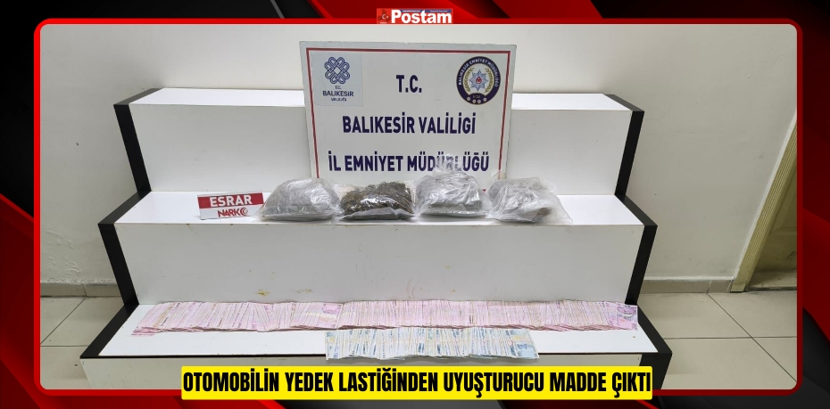 Otomobilin yedek lastiğinden uyuşturucu madde çıktı