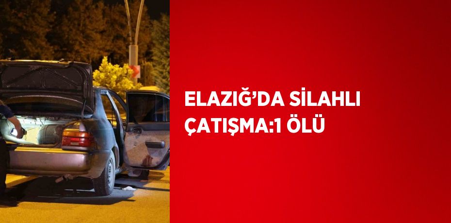 ELAZIĞ’DA SİLAHLI ÇATIŞMA:1 ÖLÜ