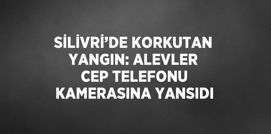 SİLİVRİ’DE KORKUTAN YANGIN: ALEVLER CEP TELEFONU KAMERASINA YANSIDI