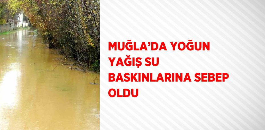 MUĞLA’DA YOĞUN YAĞIŞ SU BASKINLARINA SEBEP OLDU