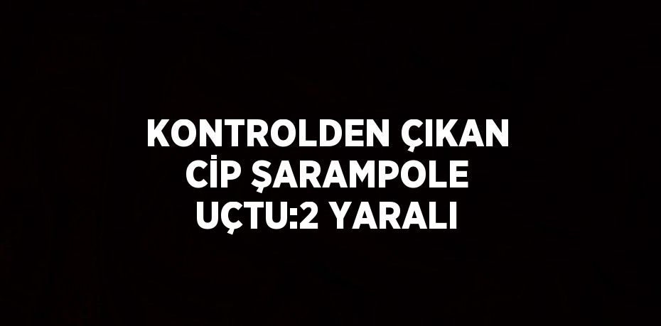 KONTROLDEN ÇIKAN CİP ŞARAMPOLE UÇTU:2 YARALI