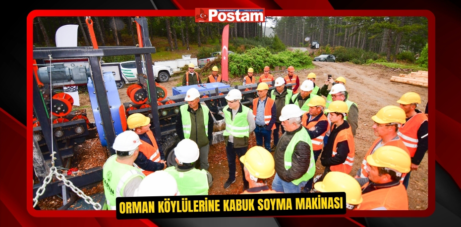 Orman köylülerine kabuk soyma makinası