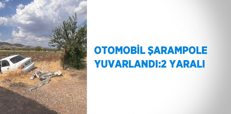 OTOMOBİL ŞARAMPOLE YUVARLANDI:2 YARALI