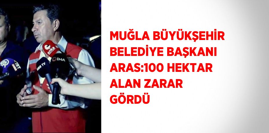 MUĞLA BÜYÜKŞEHİR BELEDİYE BAŞKANI ARAS:100 HEKTAR ALAN ZARAR GÖRDÜ