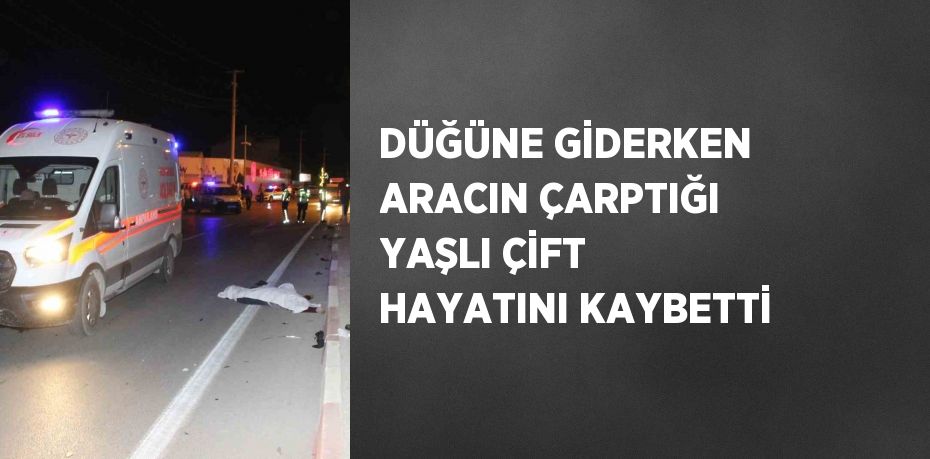 DÜĞÜNE GİDERKEN ARACIN ÇARPTIĞI YAŞLI ÇİFT HAYATINI KAYBETTİ