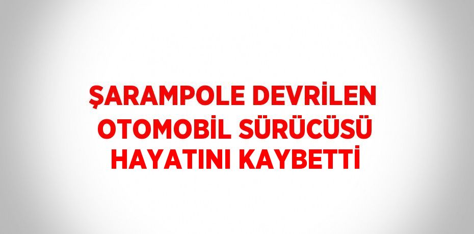 ŞARAMPOLE DEVRİLEN OTOMOBİL SÜRÜCÜSÜ HAYATINI KAYBETTİ