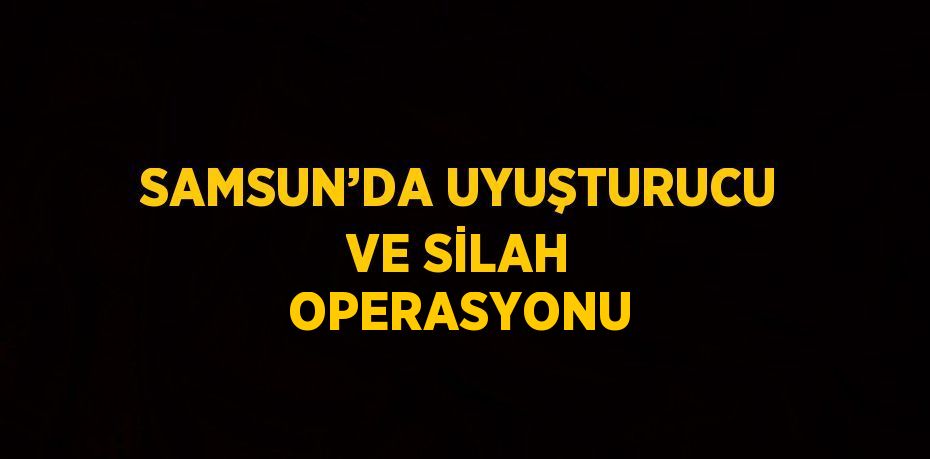 SAMSUN’DA UYUŞTURUCU VE SİLAH OPERASYONU