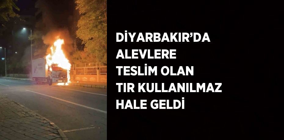 DİYARBAKIR’DA ALEVLERE TESLİM OLAN TIR KULLANILMAZ HALE GELDİ