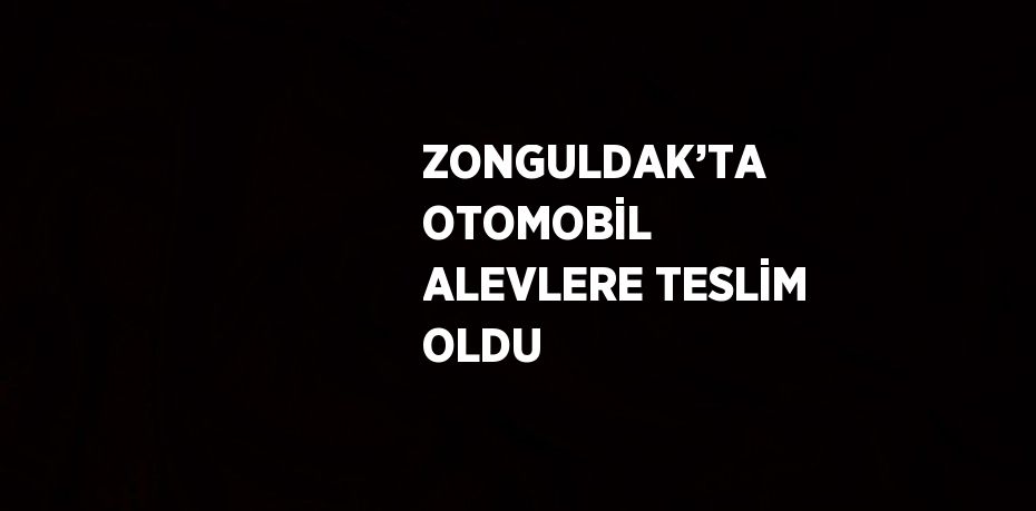 ZONGULDAK’TA OTOMOBİL ALEVLERE TESLİM OLDU