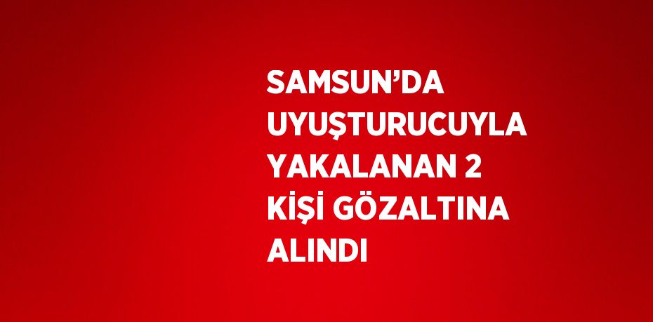 SAMSUN’DA UYUŞTURUCUYLA YAKALANAN 2 KİŞİ GÖZALTINA ALINDI