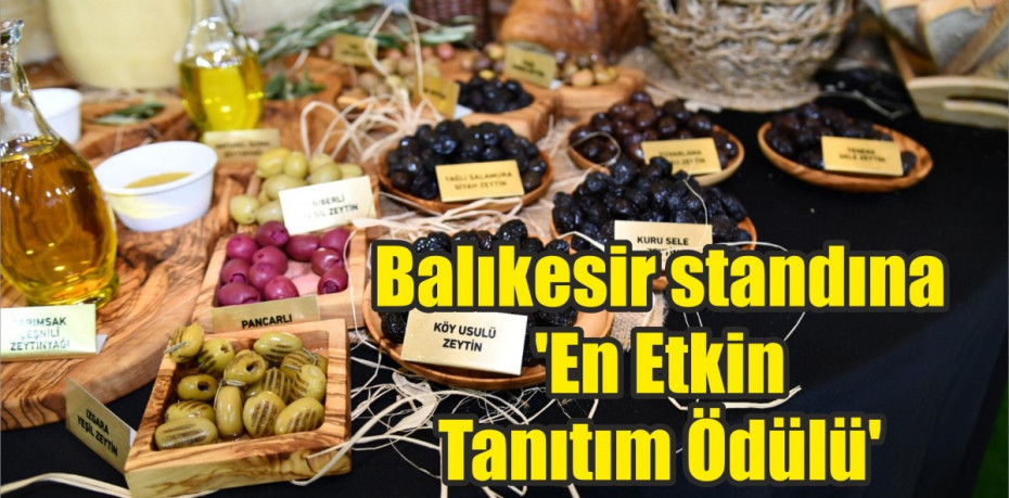 Balıkesir standına ‘En Etkin Tanıtım Ödülü’