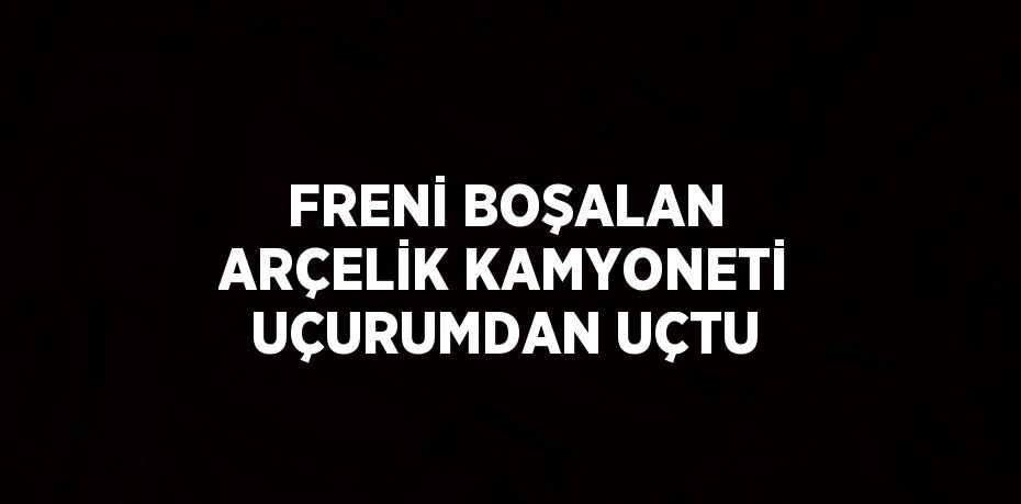 FRENİ BOŞALAN ARÇELİK KAMYONETİ UÇURUMDAN UÇTU