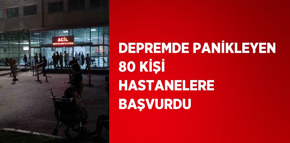 DEPREMDE PANİKLEYEN 80 KİŞİ HASTANELERE BAŞVURDU