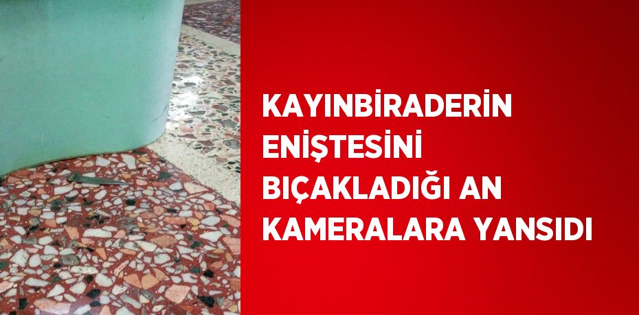 KAYINBİRADERİN ENİŞTESİNİ BIÇAKLADIĞI AN KAMERALARA YANSIDI