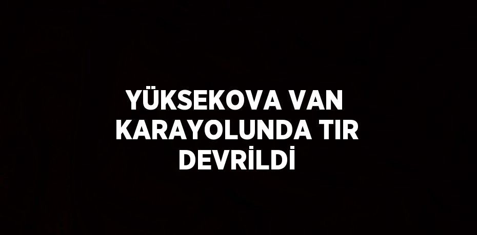 YÜKSEKOVA VAN KARAYOLUNDA TIR DEVRİLDİ