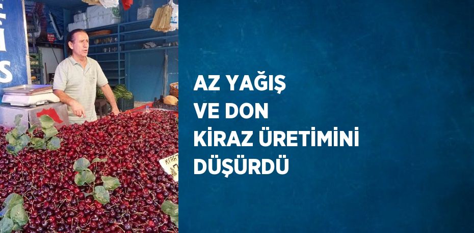 AZ YAĞIŞ VE DON KİRAZ ÜRETİMİNİ DÜŞÜRDÜ