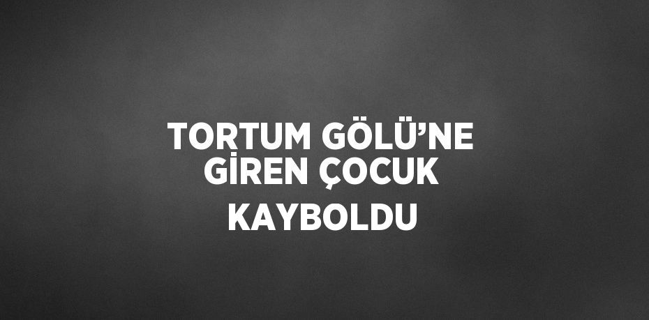 TORTUM GÖLÜ’NE GİREN ÇOCUK KAYBOLDU