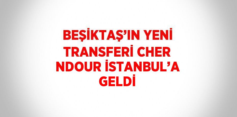 BEŞİKTAŞ’IN YENİ TRANSFERİ CHER NDOUR İSTANBUL’A GELDİ