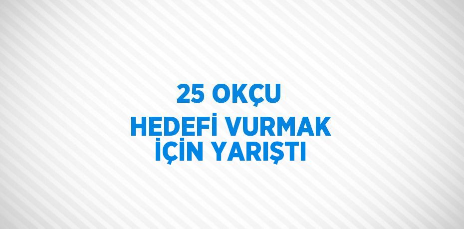 25 OKÇU HEDEFİ VURMAK İÇİN YARIŞTI