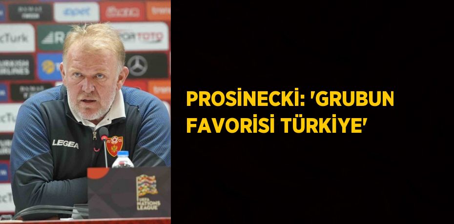 PROSİNECKİ: 'GRUBUN FAVORİSİ TÜRKİYE'