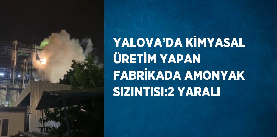 YALOVA’DA KİMYASAL ÜRETİM YAPAN FABRİKADA AMONYAK SIZINTISI:2 YARALI