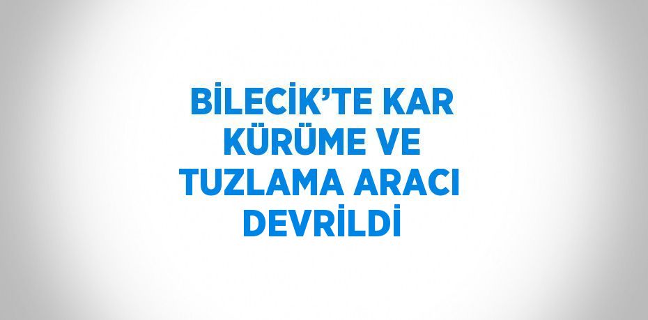 BİLECİK’TE KAR KÜRÜME VE TUZLAMA ARACI DEVRİLDİ