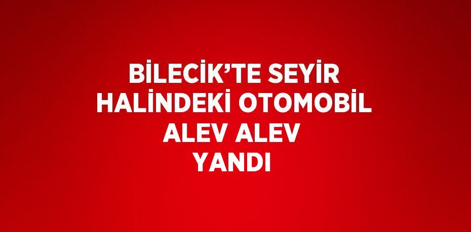 BİLECİK’TE SEYİR HALİNDEKİ OTOMOBİL ALEV ALEV YANDI