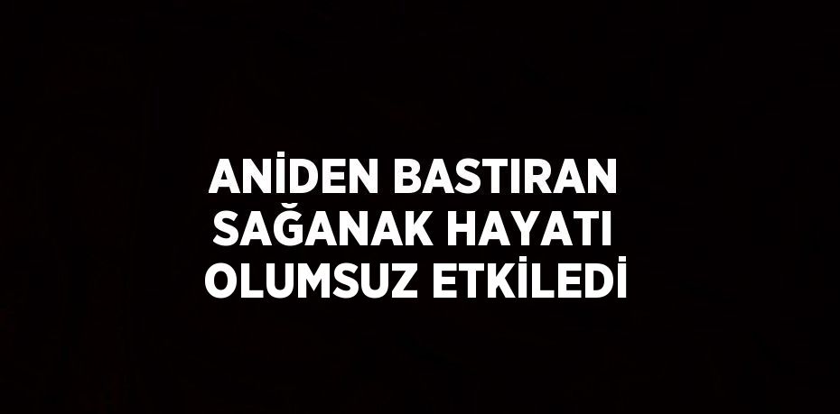 ANİDEN BASTIRAN SAĞANAK HAYATI OLUMSUZ ETKİLEDİ