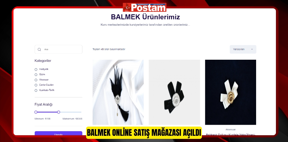 BALMEK online satış mağazası açıldı