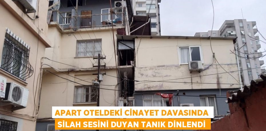 APART OTELDEKİ CİNAYET DAVASINDA SİLAH SESİNİ DUYAN TANIK DİNLENDİ