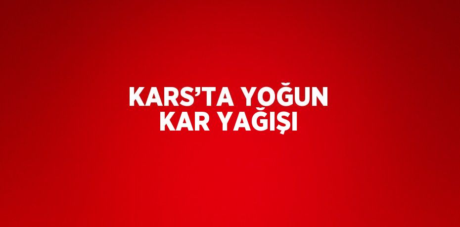 KARS’TA YOĞUN KAR YAĞIŞI