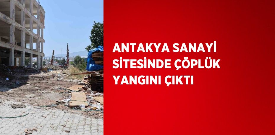 ANTAKYA SANAYİ SİTESİNDE ÇÖPLÜK YANGINI ÇIKTI