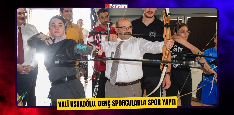 Vali Ustaoğlu, genç sporcularla spor yaptı