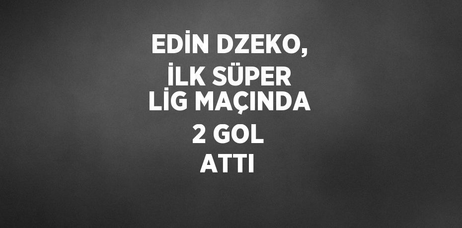 EDİN DZEKO, İLK SÜPER LİG MAÇINDA 2 GOL ATTI