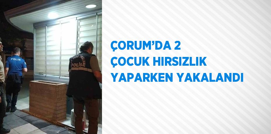 ÇORUM’DA 2 ÇOCUK HIRSIZLIK YAPARKEN YAKALANDI