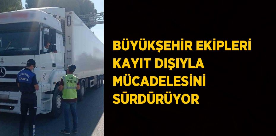 BÜYÜKŞEHİR EKİPLERİ KAYIT DIŞIYLA MÜCADELESİNİ SÜRDÜRÜYOR