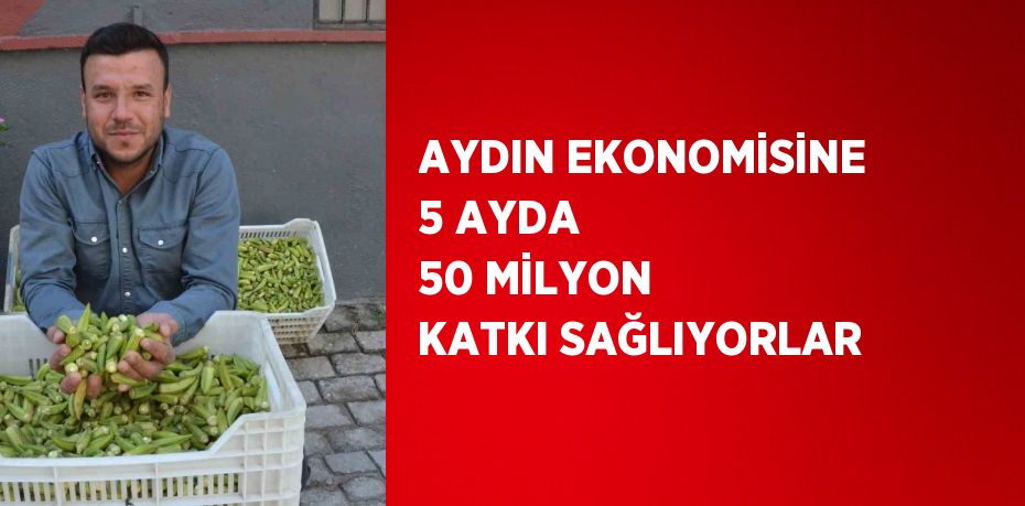 AYDIN EKONOMİSİNE 5 AYDA 50 MİLYON KATKI SAĞLIYORLAR