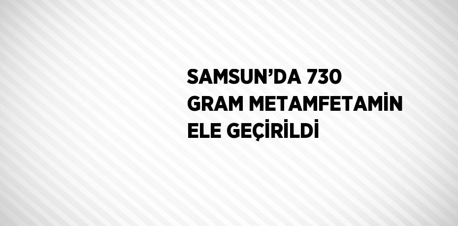 SAMSUN’DA 730 GRAM METAMFETAMİN ELE GEÇİRİLDİ