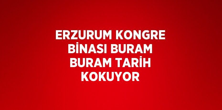 ERZURUM KONGRE BİNASI BURAM BURAM TARİH KOKUYOR