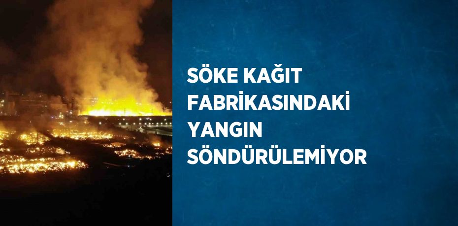 SÖKE KAĞIT FABRİKASINDAKİ YANGIN SÖNDÜRÜLEMİYOR