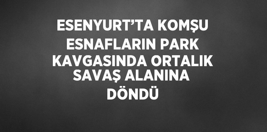 ESENYURT’TA KOMŞU ESNAFLARIN PARK KAVGASINDA ORTALIK SAVAŞ ALANINA DÖNDÜ