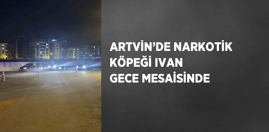 ARTVİN’DE NARKOTİK KÖPEĞİ IVAN GECE MESAİSİNDE