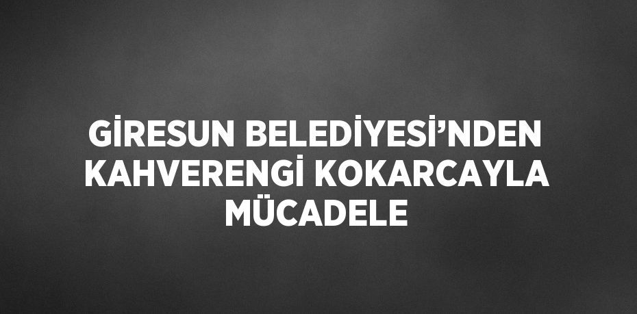 GİRESUN BELEDİYESİ’NDEN KAHVERENGİ KOKARCAYLA MÜCADELE