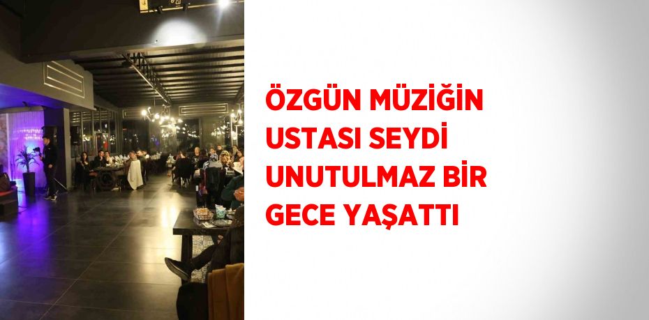 ÖZGÜN MÜZİĞİN USTASI SEYDİ UNUTULMAZ BİR GECE YAŞATTI