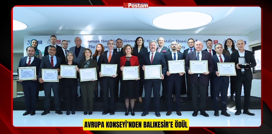 Avrupa Konseyi’nden Balıkesir’e ödül