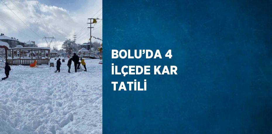 BOLU’DA 4 İLÇEDE KAR TATİLİ