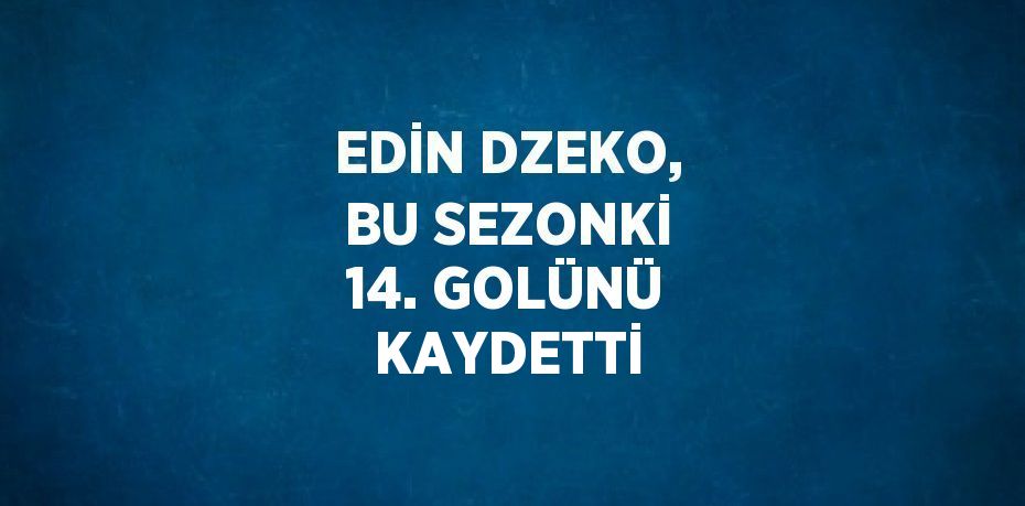 EDİN DZEKO, BU SEZONKİ 14. GOLÜNÜ KAYDETTİ