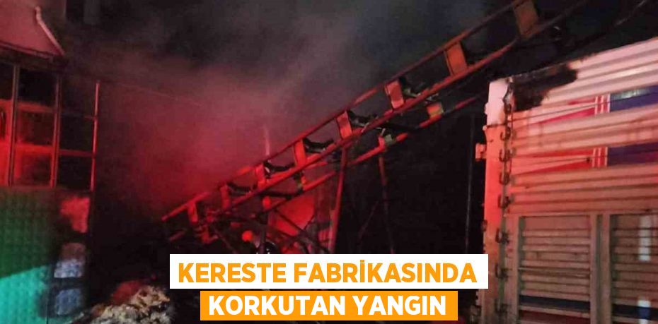 KERESTE FABRİKASINDA KORKUTAN YANGIN