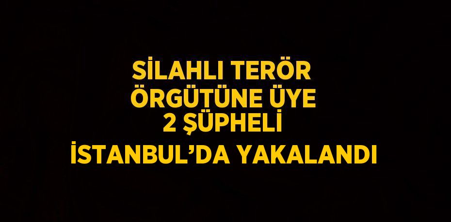 SİLAHLI TERÖR ÖRGÜTÜNE ÜYE 2 ŞÜPHELİ İSTANBUL’DA YAKALANDI